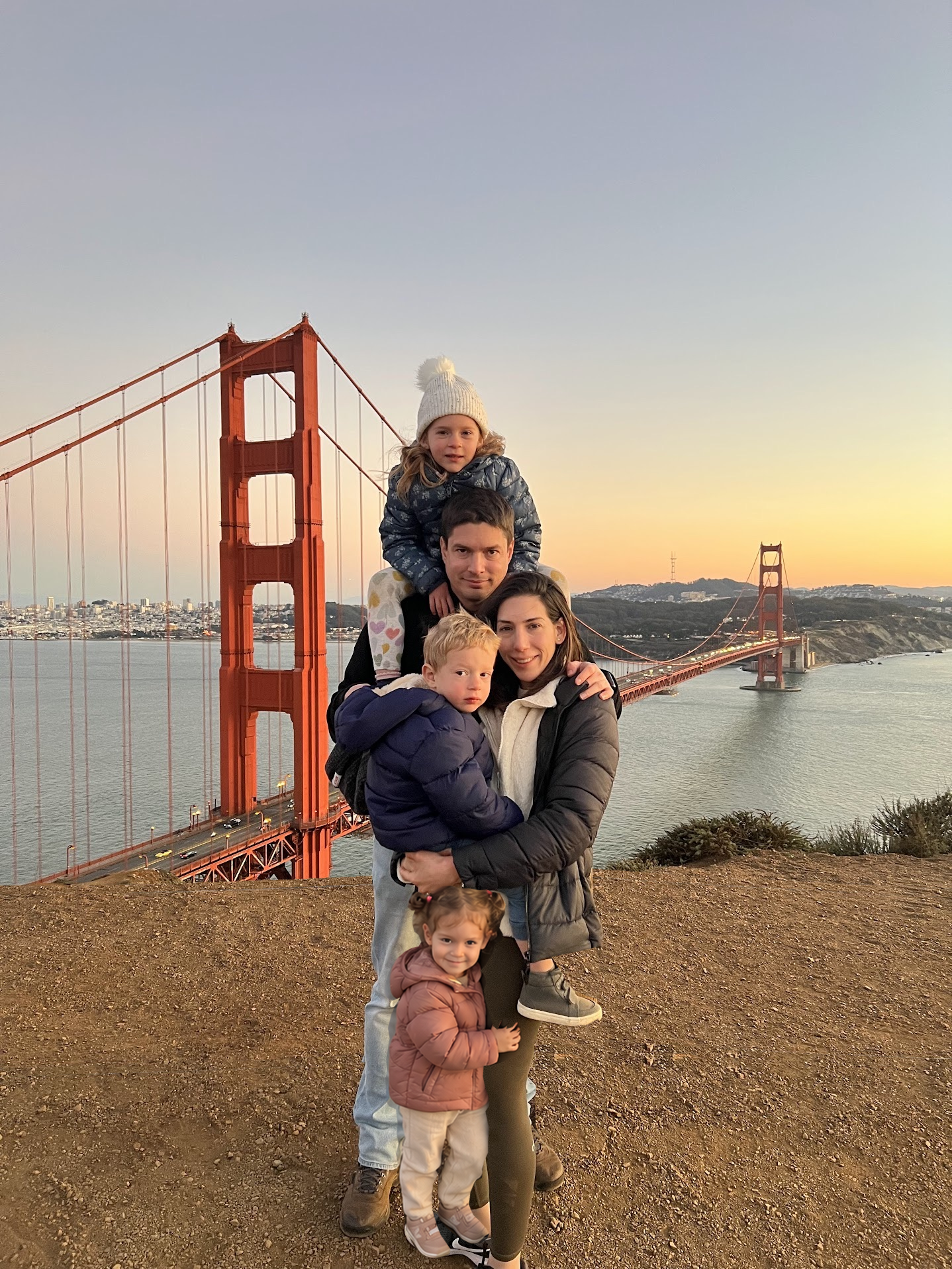Our family by the Golden Gate Bridge